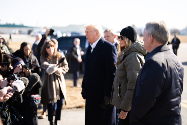 President Donald J. Trump First Lady Melania Trump depart Air Force One upon their arrival at Asheville Regional Airport in Fletcher, North Carolina , Friday, Jan. 24, 2025. (Official White House Photo by Andrea Hanks)