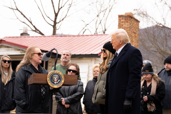 President Donald J. Trump and First Lady Melania Trump meet with homeowners and families affected by Hurricane Helene in Swannanoa, North Carolina , Friday, Jan. 24, 2025. (Official White House Photo by Andrea Hanks)
