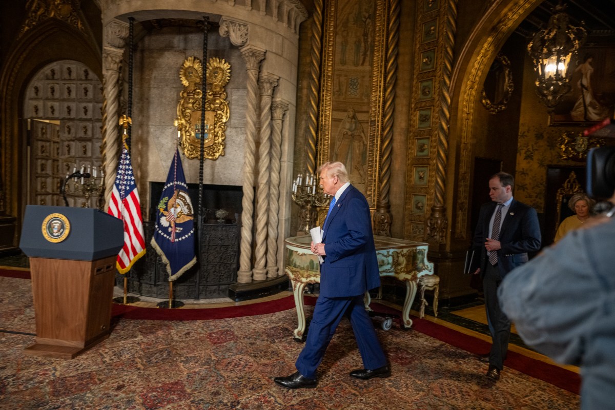 President Donald Trump takes questions after signing Executive Orders, Tuesday, February 18, 2025, at his Mar-a-Lago resort in Palm Beach, Florida. (Official White House Photo by Daniel Torok)President Donald Trump signs Executive Orders, Tuesday, February 18, 2025, at his Mar-a-Lago resort in Palm Beach, Florida. (Official White House Photo by Daniel Torok)