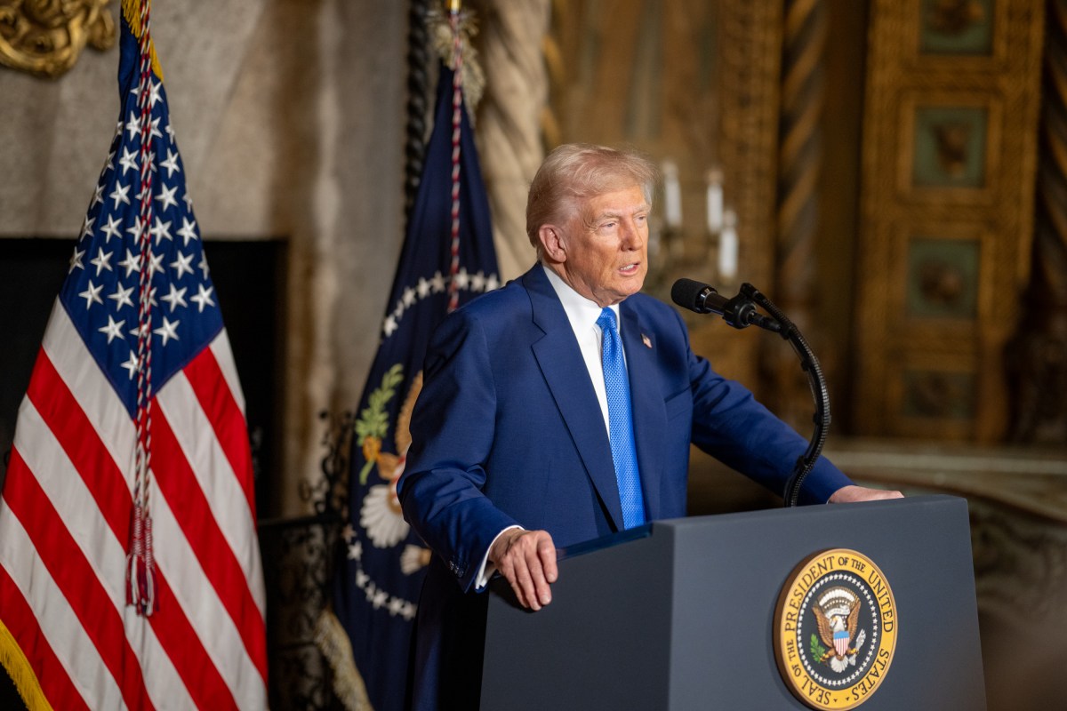 President Donald Trump takes questions after signing Executive Orders, Tuesday, February 18, 2025, at his Mar-a-Lago resort in Palm Beach, Florida. (Official White House Photo by Daniel Torok)President Donald Trump signs Executive Orders, Tuesday, February 18, 2025, at his Mar-a-Lago resort in Palm Beach, Florida. (Official White House Photo by Daniel Torok)