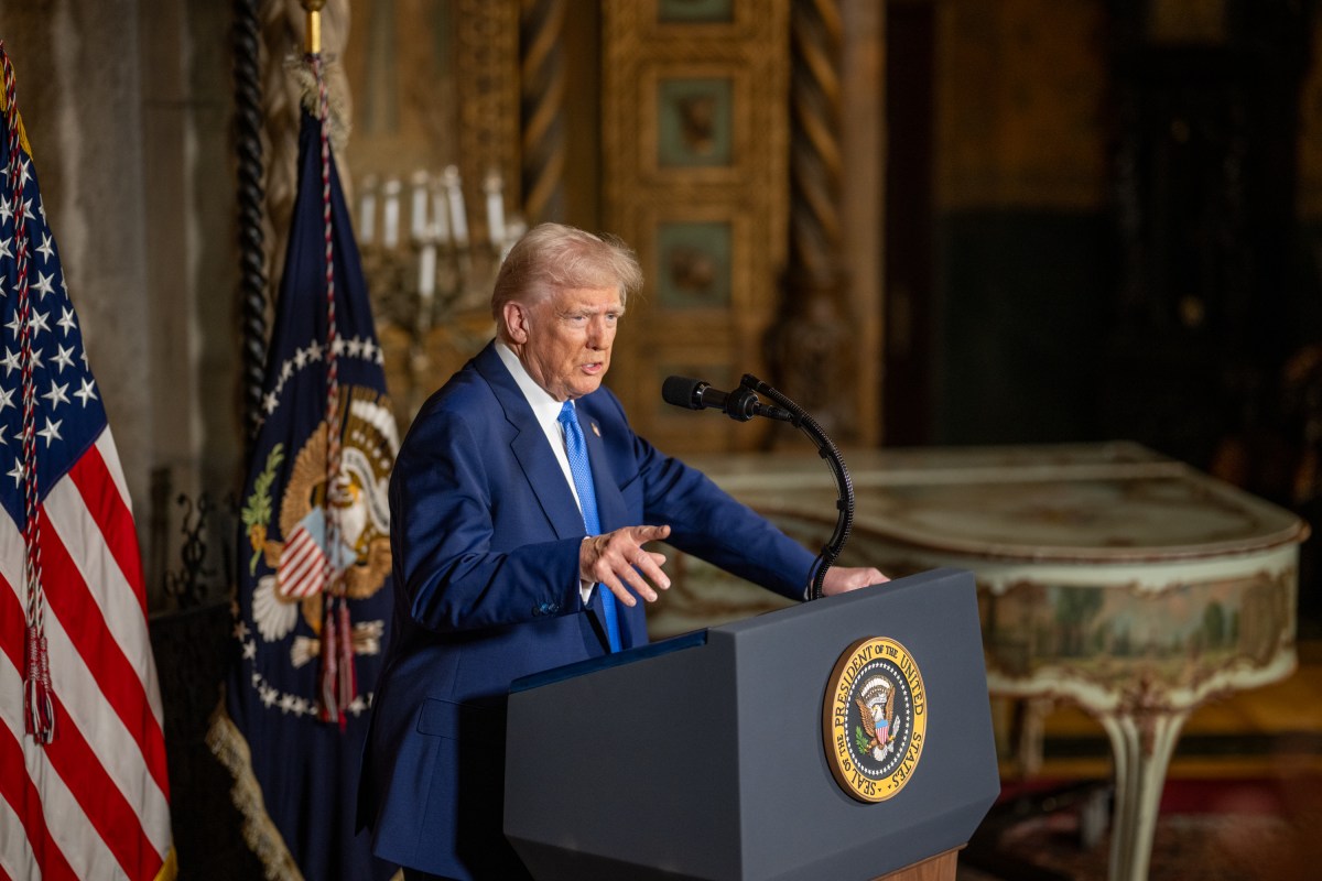 President Donald Trump takes questions after signing Executive Orders, Tuesday, February 18, 2025, at his Mar-a-Lago resort in Palm Beach, Florida. (Official White House Photo by Daniel Torok)President Donald Trump signs Executive Orders, Tuesday, February 18, 2025, at his Mar-a-Lago resort in Palm Beach, Florida. (Official White House Photo by Daniel Torok)