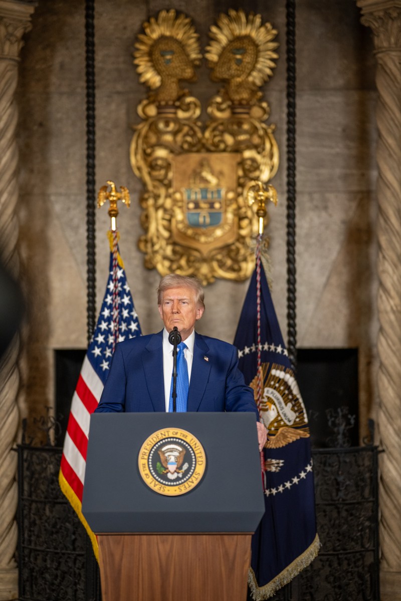 President Donald Trump takes questions after signing Executive Orders, Tuesday, February 18, 2025, at his Mar-a-Lago resort in Palm Beach, Florida. (Official White House Photo by Daniel Torok)President Donald Trump signs Executive Orders, Tuesday, February 18, 2025, at his Mar-a-Lago resort in Palm Beach, Florida. (Official White House Photo by Daniel Torok)