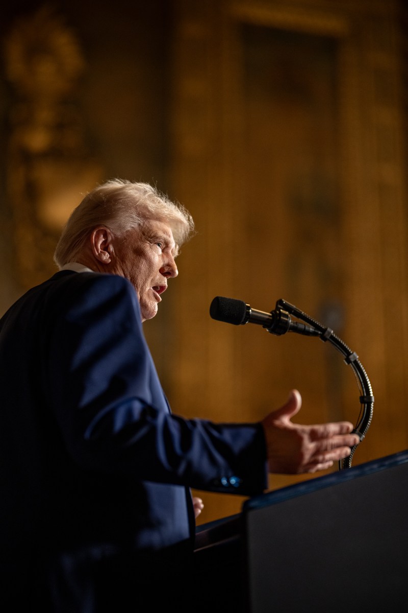 President Donald Trump takes questions after signing Executive Orders, Tuesday, February 18, 2025, at his Mar-a-Lago resort in Palm Beach, Florida. (Official White House Photo by Daniel Torok)President Donald Trump signs Executive Orders, Tuesday, February 18, 2025, at his Mar-a-Lago resort in Palm Beach, Florida. (Official White House Photo by Daniel Torok)