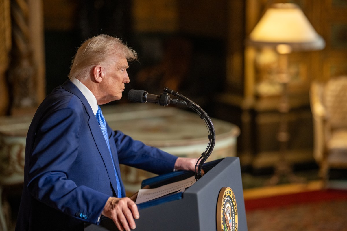 President Donald Trump takes questions after signing Executive Orders, Tuesday, February 18, 2025, at his Mar-a-Lago resort in Palm Beach, Florida. (Official White House Photo by Daniel Torok)President Donald Trump signs Executive Orders, Tuesday, February 18, 2025, at his Mar-a-Lago resort in Palm Beach, Florida. (Official White House Photo by Daniel Torok)