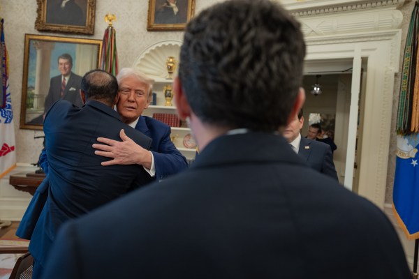 President Donald Trump meets with Tiger Woods in the Oval Office, Thursday, February 20, 2025. (Official White House Photo by Joyce N. Boghosian)