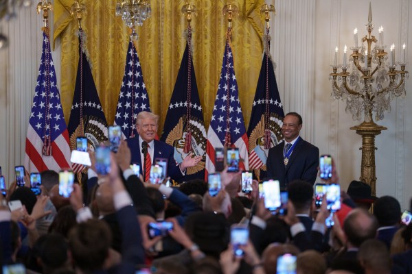 President Donald Trump hosts a reception honoring Black History Month, Thursday, February 20, 2025, in the East Room of the White House. (Official White House Photo by Joyce Boghosian)