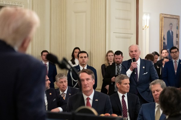 President Donald Trump delivers remarks at a business session with the nation’s governors, Friday, February 21, 2025, in the State Dining Room of the White House. (Official White House Photo by Joyce N. Boghosian)
