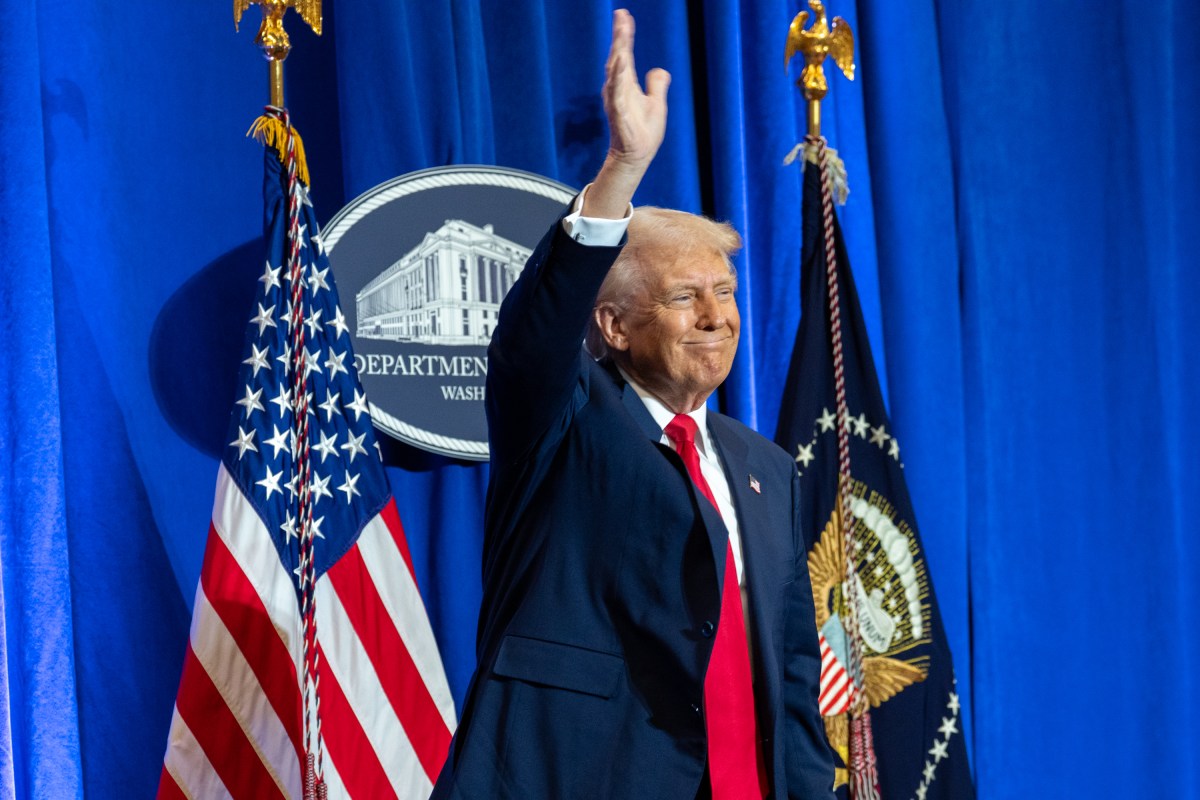 President Donald Trump delivers remarks at the Department of Justice in Washington, D.C., Friday, March 14, 2025. (Official White House Photo by Joyce N. Boghosian)