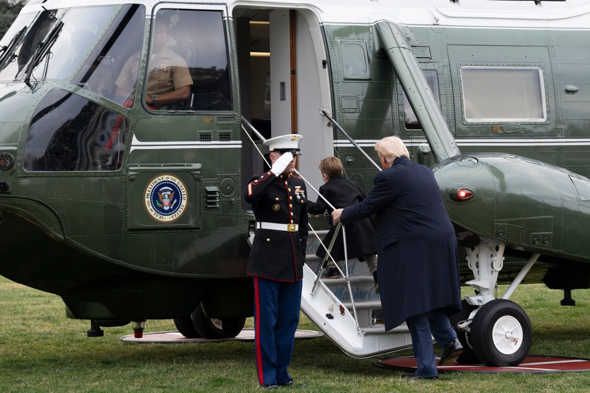 President Donald Trump departs the White House on Marine One with Elon Musk’s son X on the South Lawn, Friday, March 14, 2025, for a trip to Florida.(Official White House Photo by Joyce N. Boghosian)