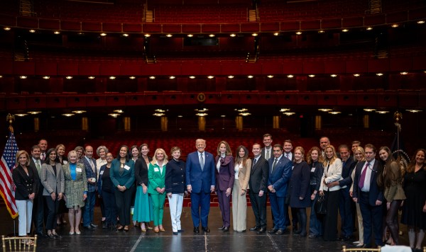 President Donald Trump participates in a Kennedy Center Board Meeting, Monday, March 17, 2025, at the John F. Kennedy Center Performing Arts Center in Washington, D.C. (Official White House Photo by Daniel Torok)