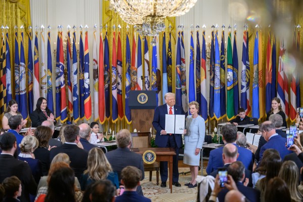 President Donald Trump signs an Executive Order to dismantle the Department of Education, Thursday, March 20, 2025, in the East Room of the White House. (Official White House Photo by Molly Riley)