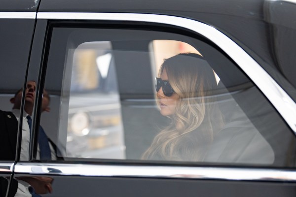 First Lady Melania Trump leaves in the motorcade from the national prayer service at the Washington National Cathedral, Jan. 21, 2025. (Official White House Photo by Andrea Hanks)