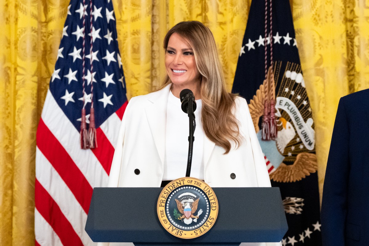 First Lady Melania Trump and President Donald Trump host a Celebration for Military Mothers event in the East Room, Thursday, May 8, 2025, at the White House.(Official White House Photo by Andrea Hanks)