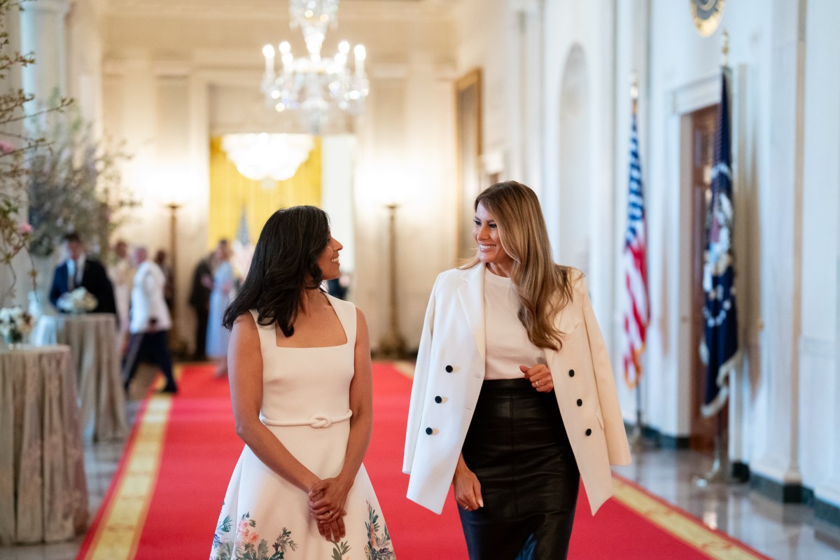 First Lady Melania Trump and President Donald Trump host a Celebration for Military Mothers event in the East Room, Thursday, May 8, 2025, at the White House.(Official White House Photo by Andrea Hanks)
