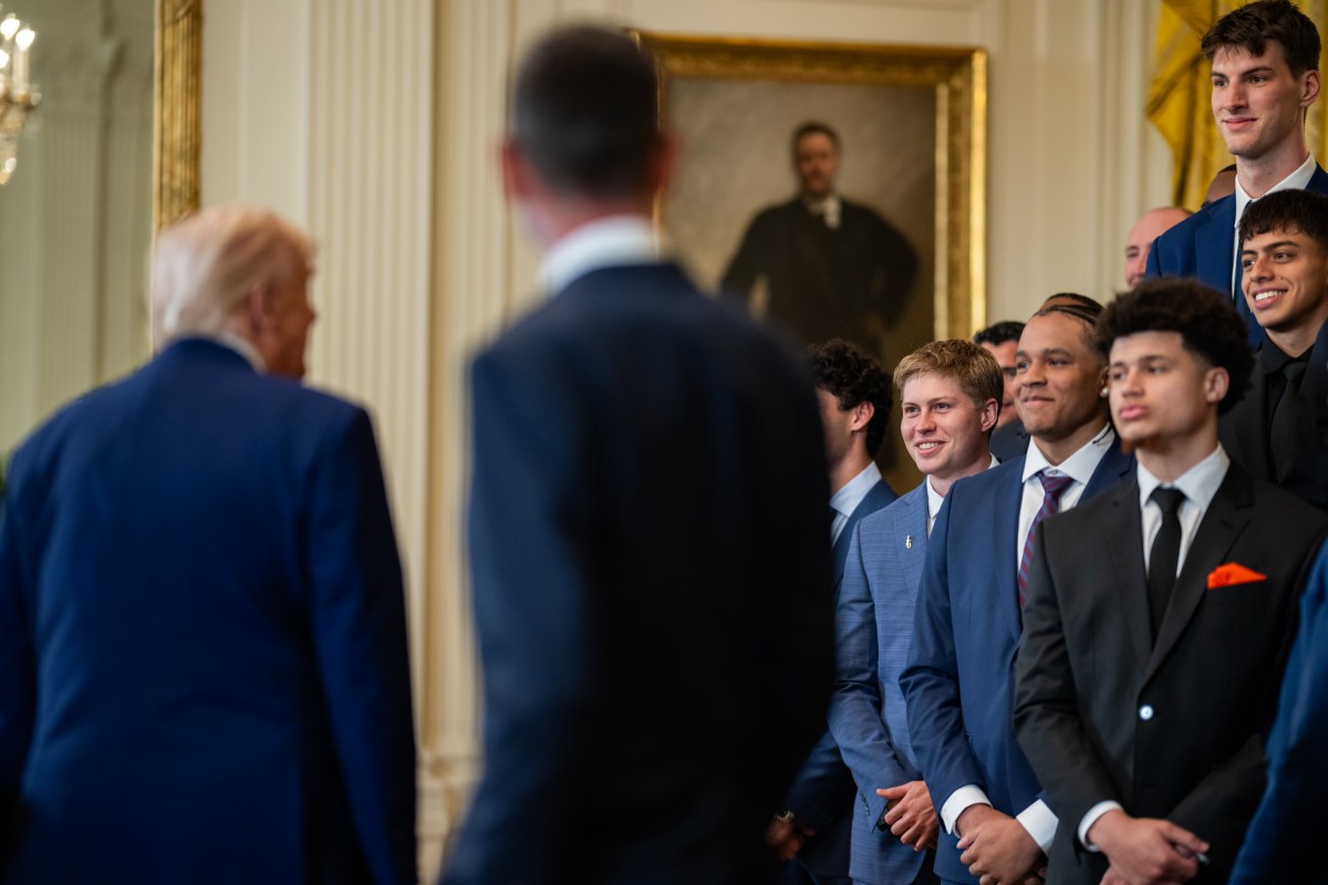 President Donald Trump attends an event celebrating the 2025 NCAA Division 1 Men’s Basketball Champion Florida Gators, Wednesday, May 21, 2025, in the East Room of the White House. (Official White House Photo by Daniel Torok)