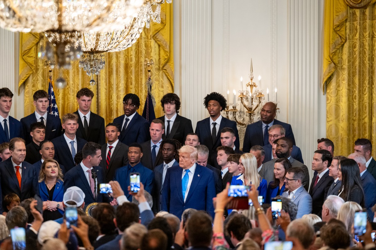 President Donald Trump welcomes the 2025 NCAA Division 1 Men’s Basketball Champion Florida Gators to the White House, Wednesday, May 21, 2025, in the East Room. (Official White House Photo by Molly Riley)