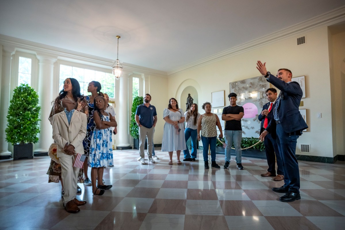 Guests of the East Wing participate in a Foster Care Tour of the White House, Friday, May 30, 2025. (Official White House Photo by Carlos Fyfe)