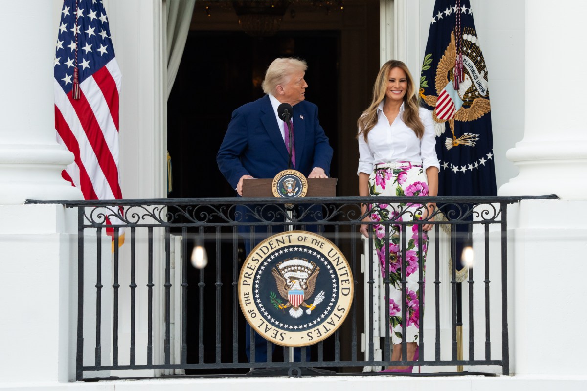 President Donald Trump delivers remarks from the Blue Room Balcony at the Congressional Picnic, Thursday, June 12, 2025, on the South Lawn of the White House.(Official White House Photo by Andrea Hanks)