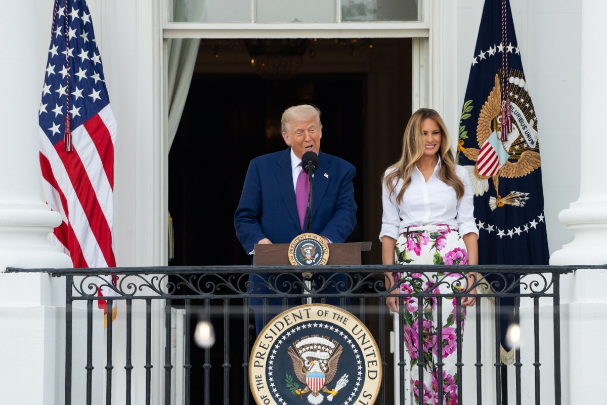 President Donald Trump delivers remarks from the Blue Room Balcony at the Congressional Picnic, Thursday, June 12, 2025, on the South Lawn of the White House.(Official White House Photo by Andrea Hanks)