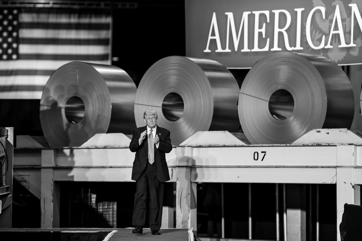 President Donald Trump delivers remarks on a partnership deal with U.S. Steel and Nippon Steel at the U.S. Steel Corporation-Irvin Works in West Mifflin, Pennsylvania, Friday, May 30, 2025. (Official White House Photo by Daniel Torok)