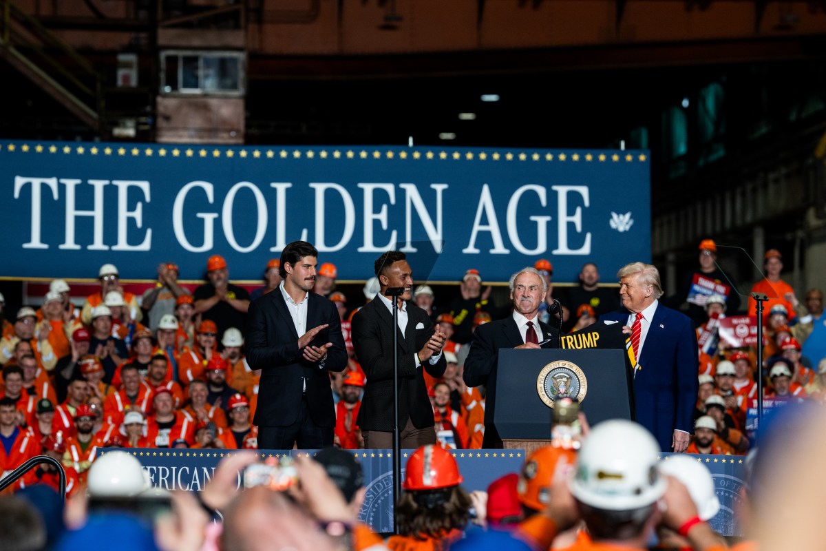 President Donald Trump delivers remarks on a partnership deal with U.S. Steel and Nippon Steel at the U.S. Steel Corporation-Irvin Works in West Mifflin, Pennsylvania, Friday, May 30, 2025. (Official White House Photo by Daniel Torok)