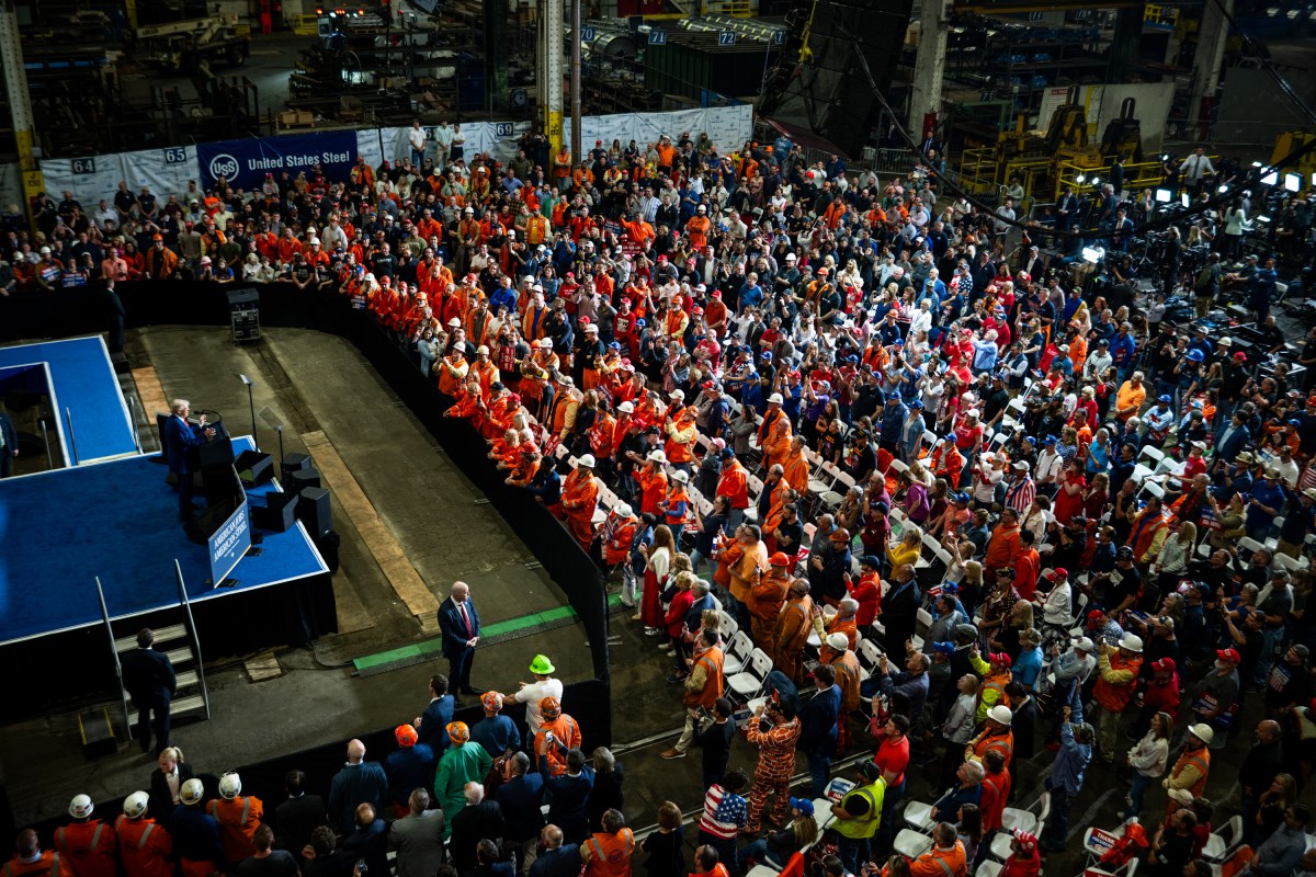 President Donald Trump delivers remarks on a partnership deal with U.S. Steel and Nippon Steel at the U.S. Steel Corporation-Irvin Works in West Mifflin, Pennsylvania, Friday, May 30, 2025. (Official White House Photo by Daniel Torok)