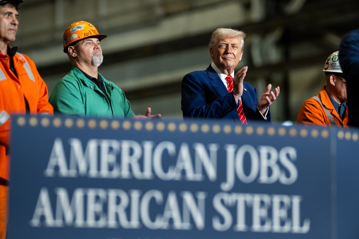 President Donald Trump delivers remarks on a partnership deal with U.S. Steel and Nippon Steel at the U.S. Steel Corporation-Irvin Works in West Mifflin, Pennsylvania, Friday, May 30, 2025. (Official White House Photo by Daniel Torok)
