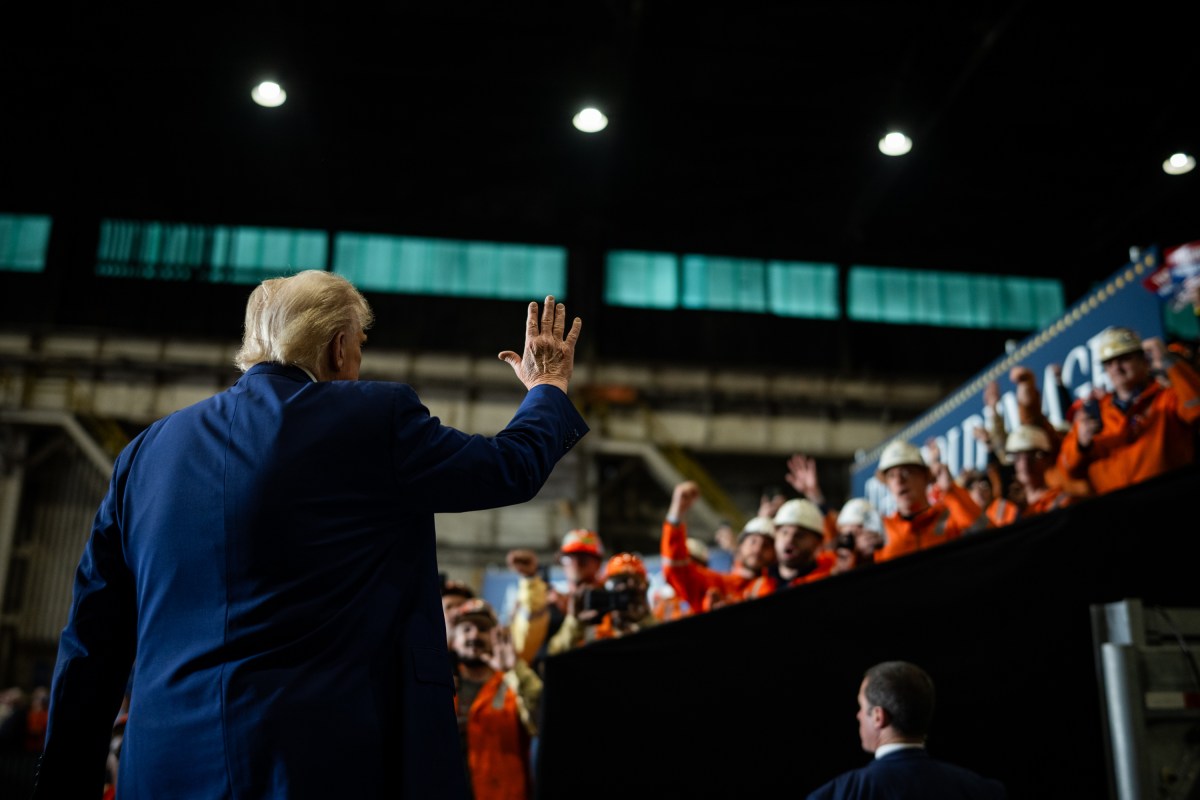 President Donald Trump delivers remarks on a partnership deal with U.S. Steel and Nippon Steel at the U.S. Steel Corporation-Irvin Works in West Mifflin, Pennsylvania, Friday, May 30, 2025. (Official White House Photo by Daniel Torok)