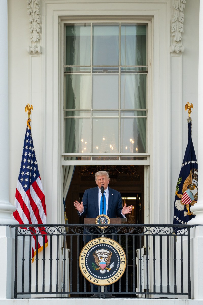 President Donald Trump delivers remarks during the “summer soiree” on the South Lawn of the White House, Wednesday, June 4, 2025. (Official White House Photo by Gabriel Kotico