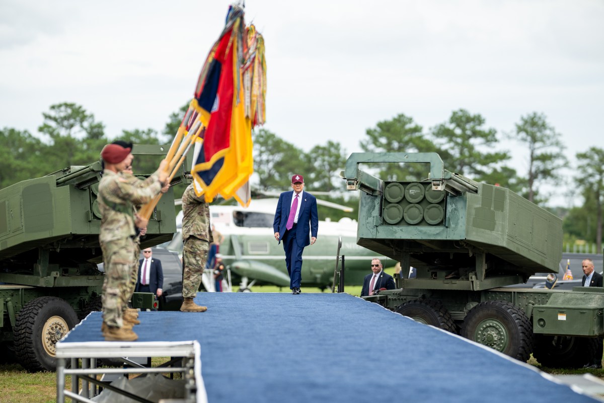 President Donald Trump arrives to deliver remarks at Fort Bragg, North Carolina on Tuesday, June 10, 2025, during a visit to commemorate the 250th anniversary of the U.S. Army. (Official White House Photo by Daniel Torok)