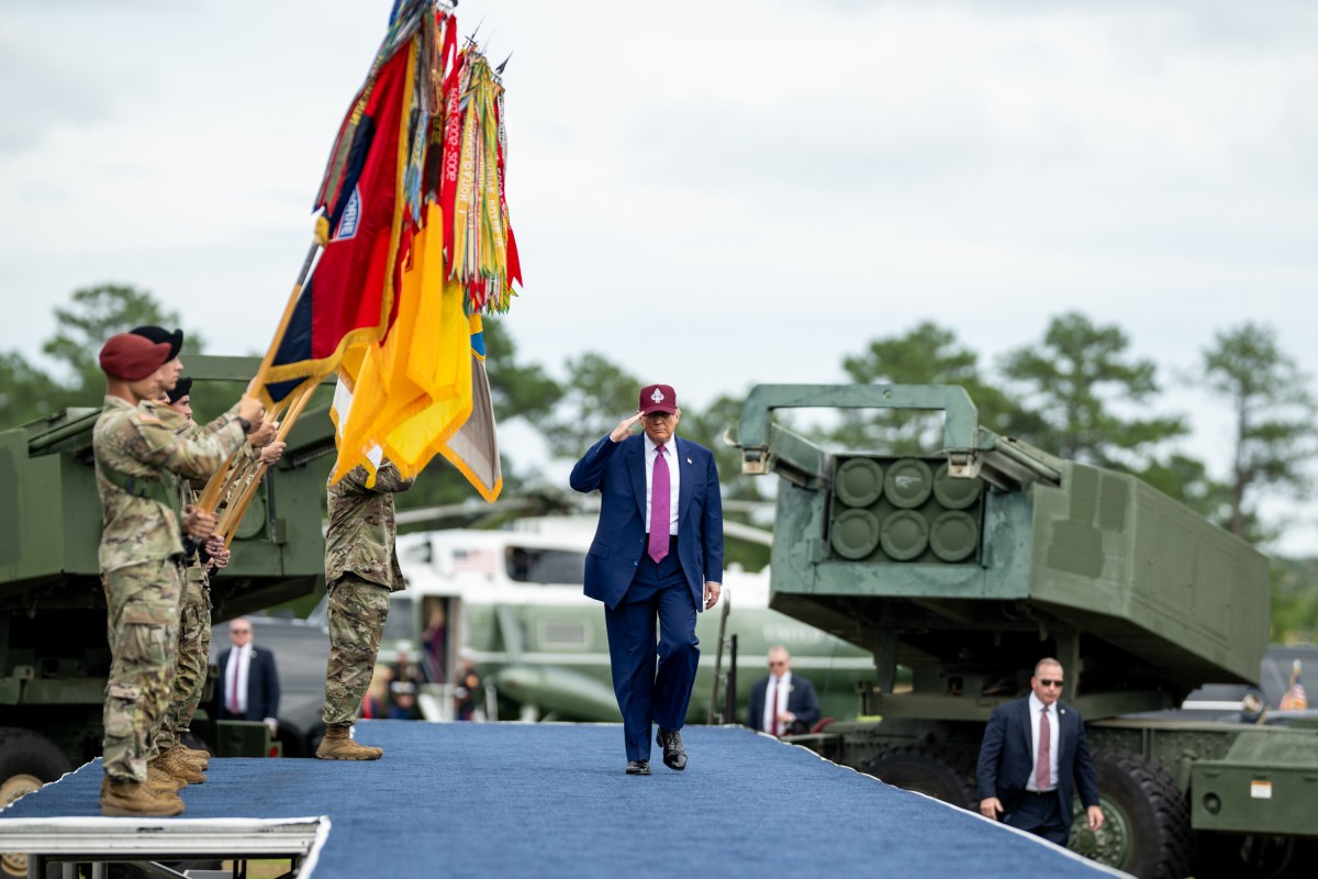 President Donald Trump arrives to deliver remarks at Fort Bragg, North Carolina on Tuesday, June 10, 2025, during a visit to commemorate the 250th anniversary of the U.S. Army. (Official White House Photo by Daniel Torok)