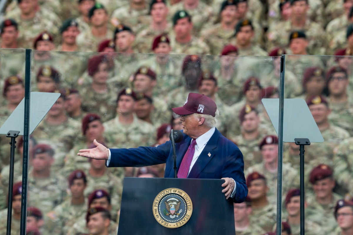 President Donald Trump delivers remarks at Fort Bragg, North Carolina on Tuesday, June 10, 2025, during a visit to commemorate the 250th anniversary of the U.S. Army. (Official White House Photo by Daniel Torok)