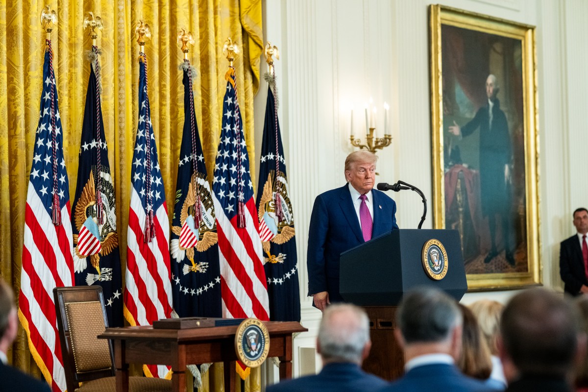 President Donald Trump delivers remarks at a bill signing ceremony supporting the auto and fuel industries, Thursday, June 11, 2025, in the East Room of the White House. (Official White House Photo by Joyce N. Boghosian)