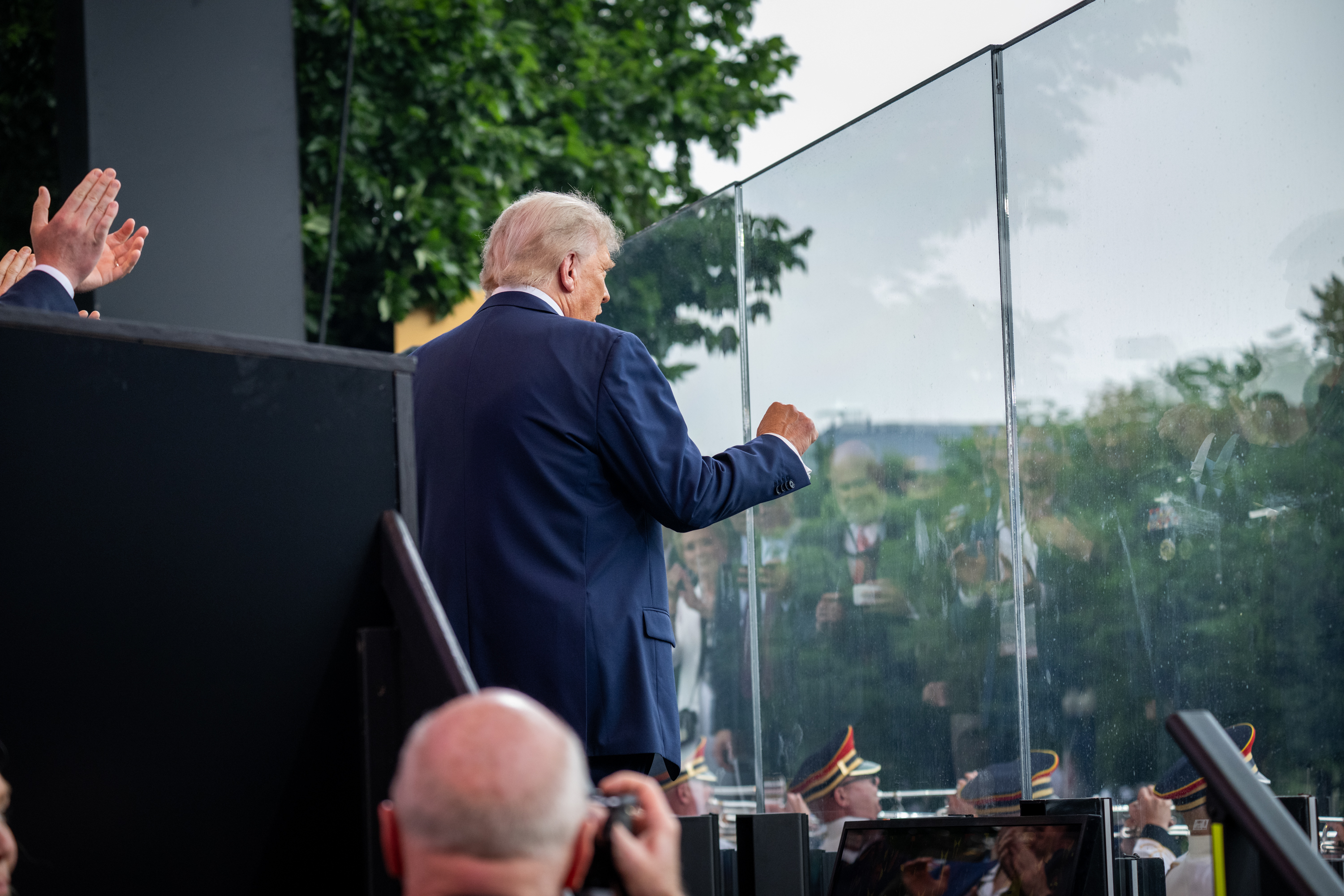 President Donald Trump and First Lady Melania Trump arrive for the 250th Anniversary of the U.S. Army Grand Parade and Celebration, Saturday, June 14, 2025, in Washington, D.C. (Official White House Photo by Daniel Torok)