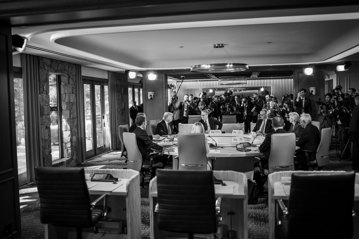 President Donald Trump participates in Session I of the G7 Summit, Monday, June 16, 2025, in Kananaskis, Alberta, Canada. (Official White House Photo by Daniel Torok)