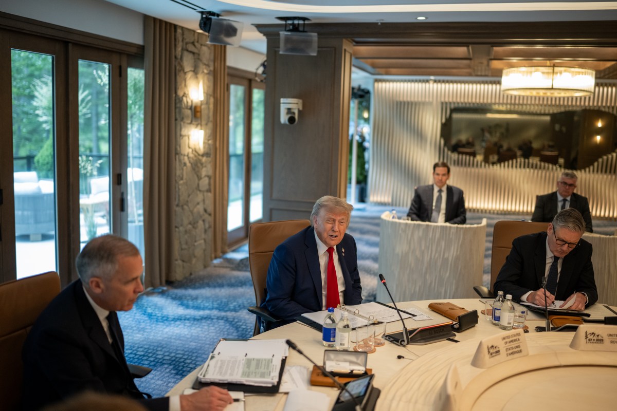 President Donald Trump participates in Session I of the G7 Summit, Monday, June 16, 2025, in Kananaskis, Alberta, Canada. (Official White House Photo by Daniel Torok)