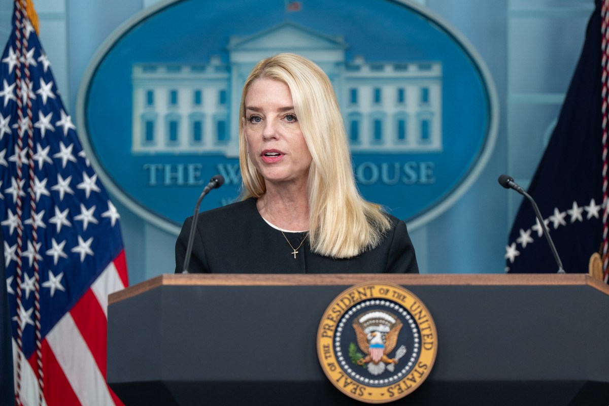 President Donald Trump holds a press conference with Attorney General Pam Bondi and Deputy Attorney General Todd Blanche in the James S. Brady Press Briefing Room on Friday, June 27, 2025. (Official White House Photo by Abe McNatt)
