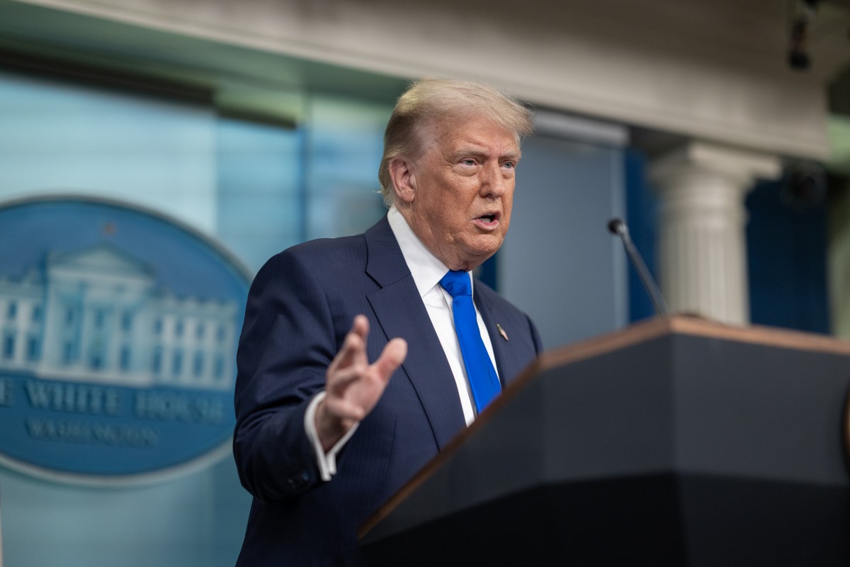 President Donald Trump holds a press conference with Attorney General Pam Bondi and Deputy Attorney General Todd Blanche in the James S. Brady Press Briefing Room on Friday, June 27, 2025. (Official White House Photo by Molly Riley)