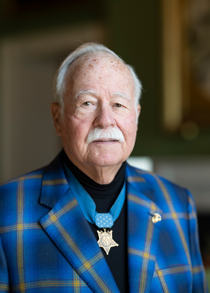 President Donald Trump meets with Medal of Honor recipients for National Medal of Honor Day, Tuesday, March 25, 2025, in the East Room of the White House. (Official White House Photo by Molly Riley)