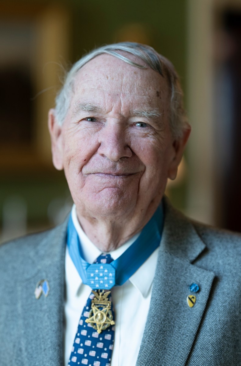 President Donald Trump meets with Medal of Honor recipients for National Medal of Honor Day, Tuesday, March 25, 2025, in the East Room of the White House. (Official White House Photo by Molly Riley)