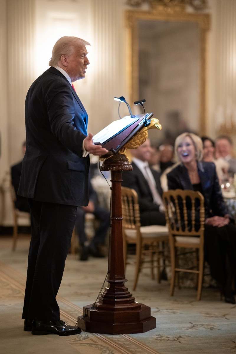 President Donald Trump participates in the White House Iftar Dinner, Thursday, March 27, 2025, in the State Dining Room of the White House. (Official White House Photo by Daniel Torok)
