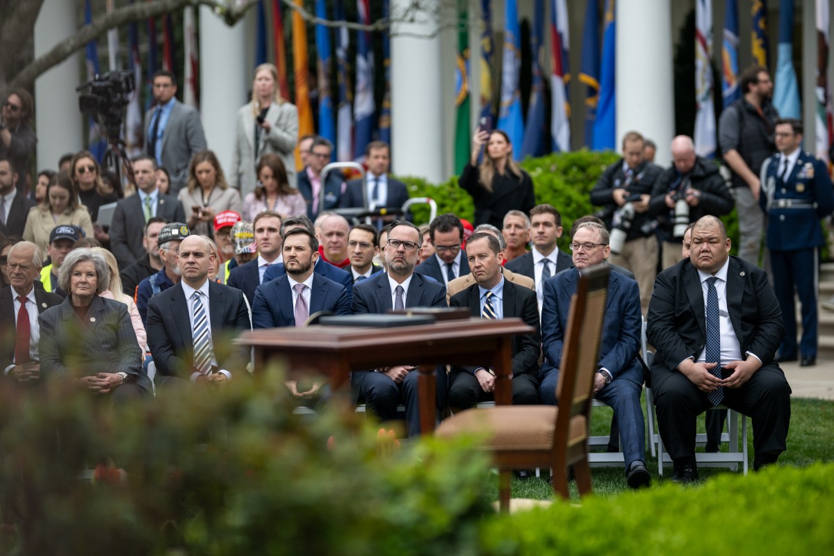 President Donald Trump signs an Executive Order on the Administration’s tariff plans at a “Make America Wealthy Again” event, Wednesday, April 2, 2025, in the White House Rose Garden. (Official White House Photo by Daniel Torok)