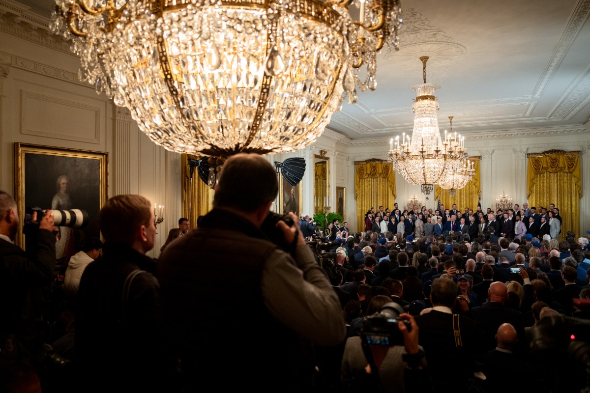 President Donald Trump and senior staff greet Israeli Prime Minister Benjamin Netanyahu, Monday, April 7, 2025, in the West Wing Lobby of the White House. (Official White House Photo by Joyce N. Boghosian)