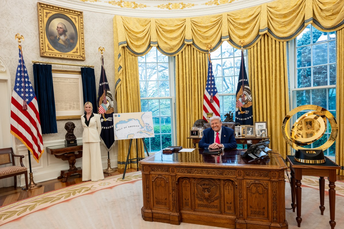 President Donald Trump poses for a photo with Attorney General Pam Bondi in the Oval Office, Thursday, April 10, 2025. (Official White House Photo by Joyce N. Boghosian)