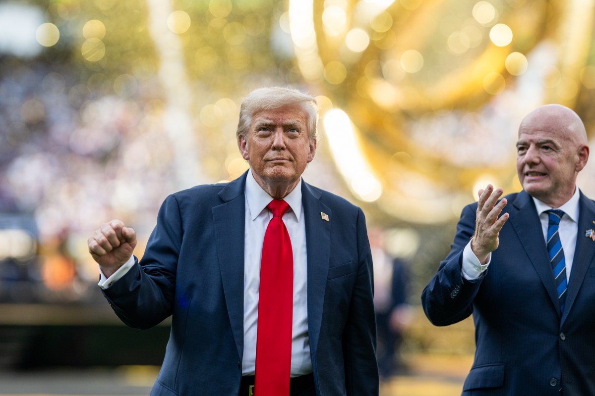 President Donald Trump and First Lady Melania Trump attend the FIFA World Cup Final soccer match between Chelsea Football Club and Paris Saint-Germain, Sunday, July 13, 2025, at MetLife Stadium in East Rutherford, New Jersey. (Official White House Photo by Daniel Torok)