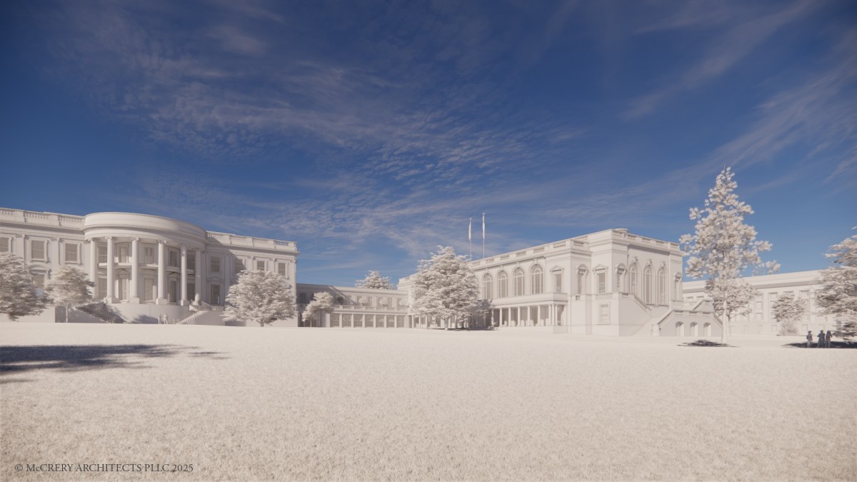 White House State Ballroom - Exterior View from Southwest