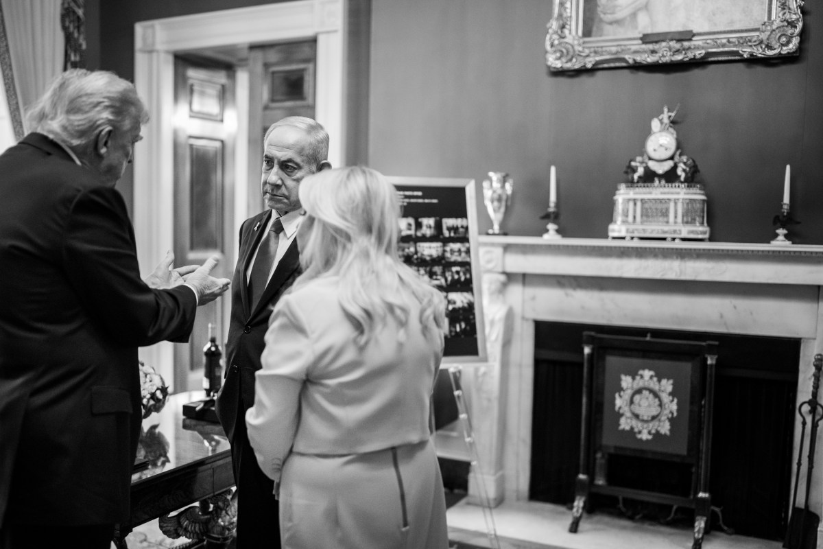 President Donald Trump and Israeli Prime Minister Benjamin Netanyahu speak in the Red Room before a dinner, Monday, July 7, 2025, at the White House. (Official White House Photo by Daniel Torok)