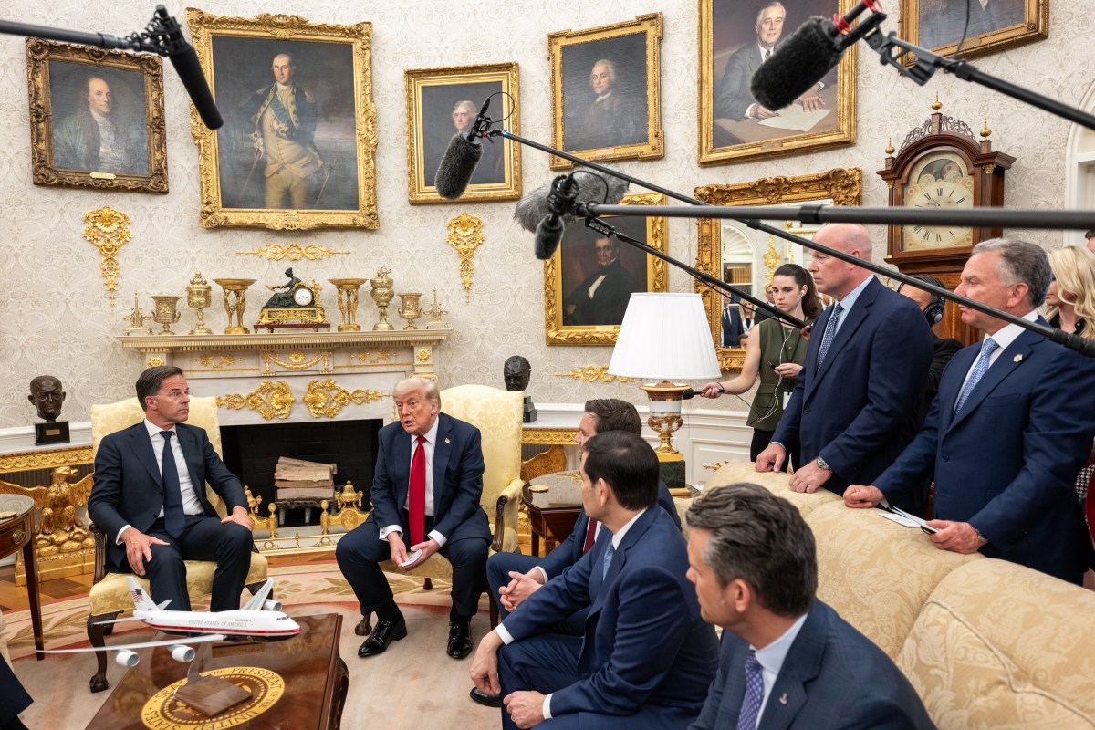 President Donald Trump meets with NATO Secretary Mark Rutte, Monday, July 14, 2025, in the Oval Office. (Official White House Photo by Joyce N. Boghosian)