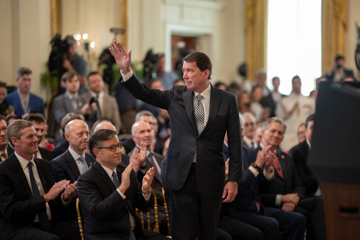 President Donald Trump delivers remarks at a signing ceremony for S.1852, The GENIUS Act, Friday, July 18, 2025, in the East Room of the White House. (Official White House Photo by Daniel Torok)