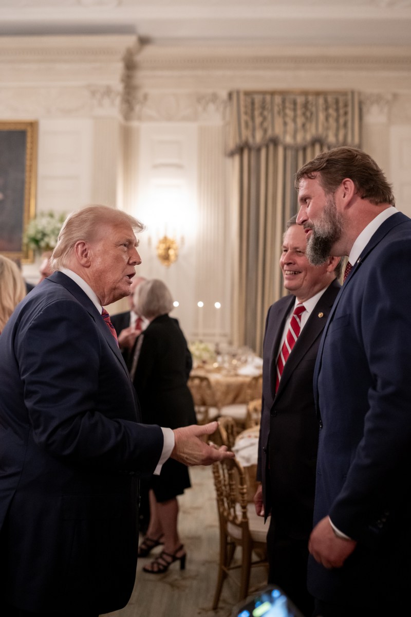 President Donald Trump hosts a dinner for GOP Senators, Friday, July 18, 2025, in the State Dining Room of the White House. (Official White House Photo by Molly Riley)